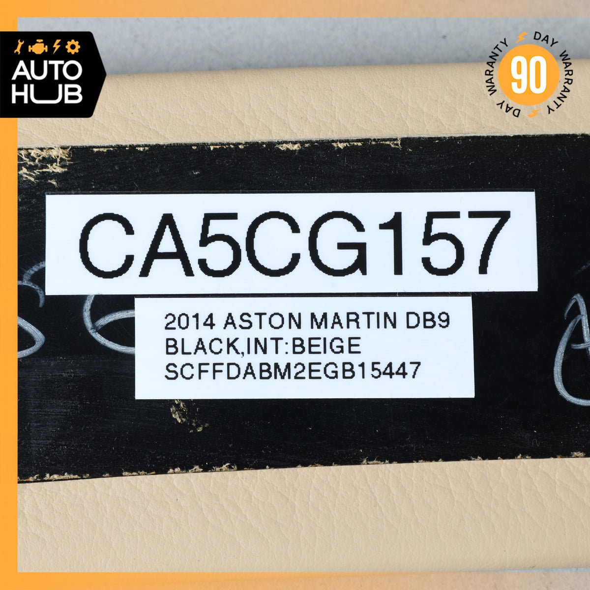 13-16 Aston Martin DB9 Volante Rear Left Side Lower Seat Cushion Trim Panel OEM - photo 8