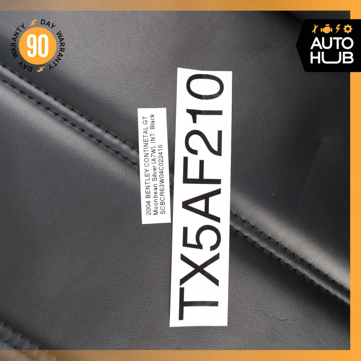 03-06 Bentley Continental GT Rear Right or Left Top Upper Seat Cushion Black OEM - photo 21