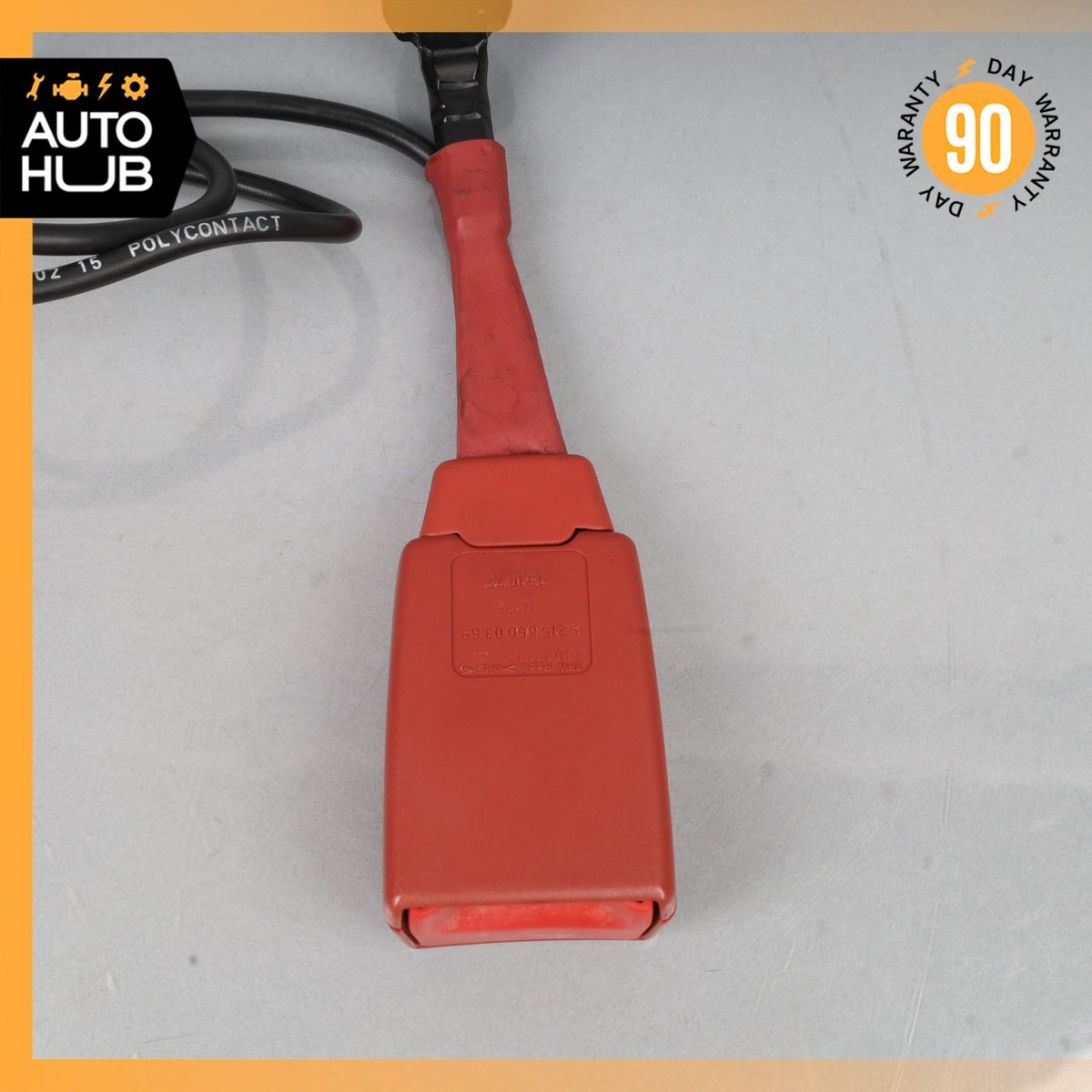 03-06 Mercedes R230 SL500 SL55 Front Left or Right Seat Belt Buckle Red OEM - photo 4