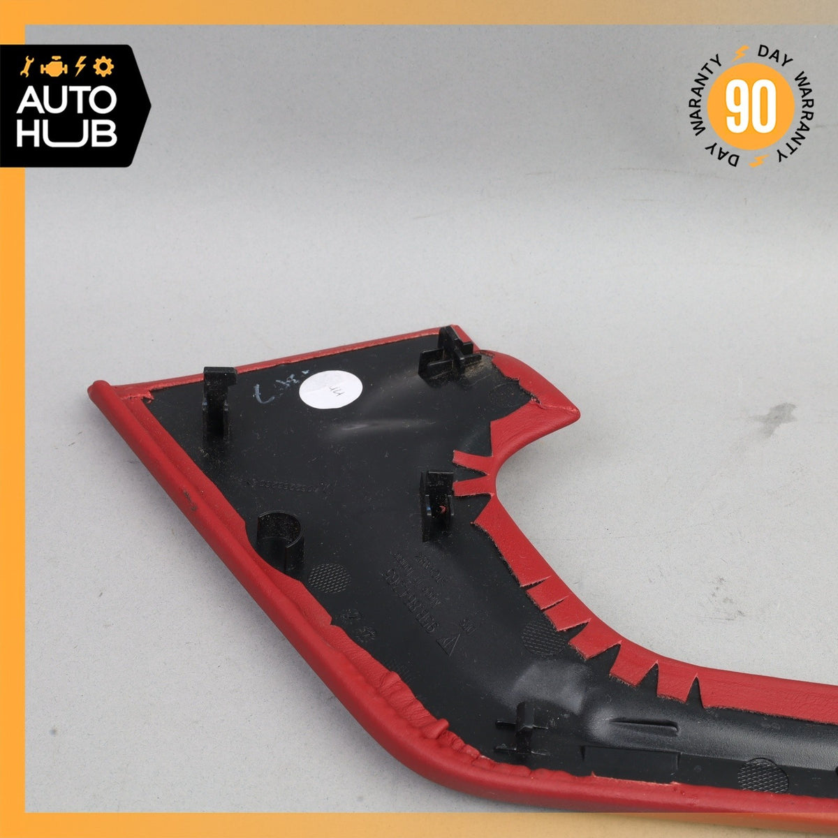 Porsche Macan 95B Center Console Molding Trim Cover Left Leather Red OEM - photo 8