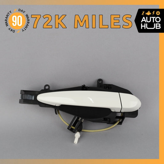 13-15 BMW E84 X1 Rear Right Exterior Door Handle w/ Bracket White OEM 72k - photo 1