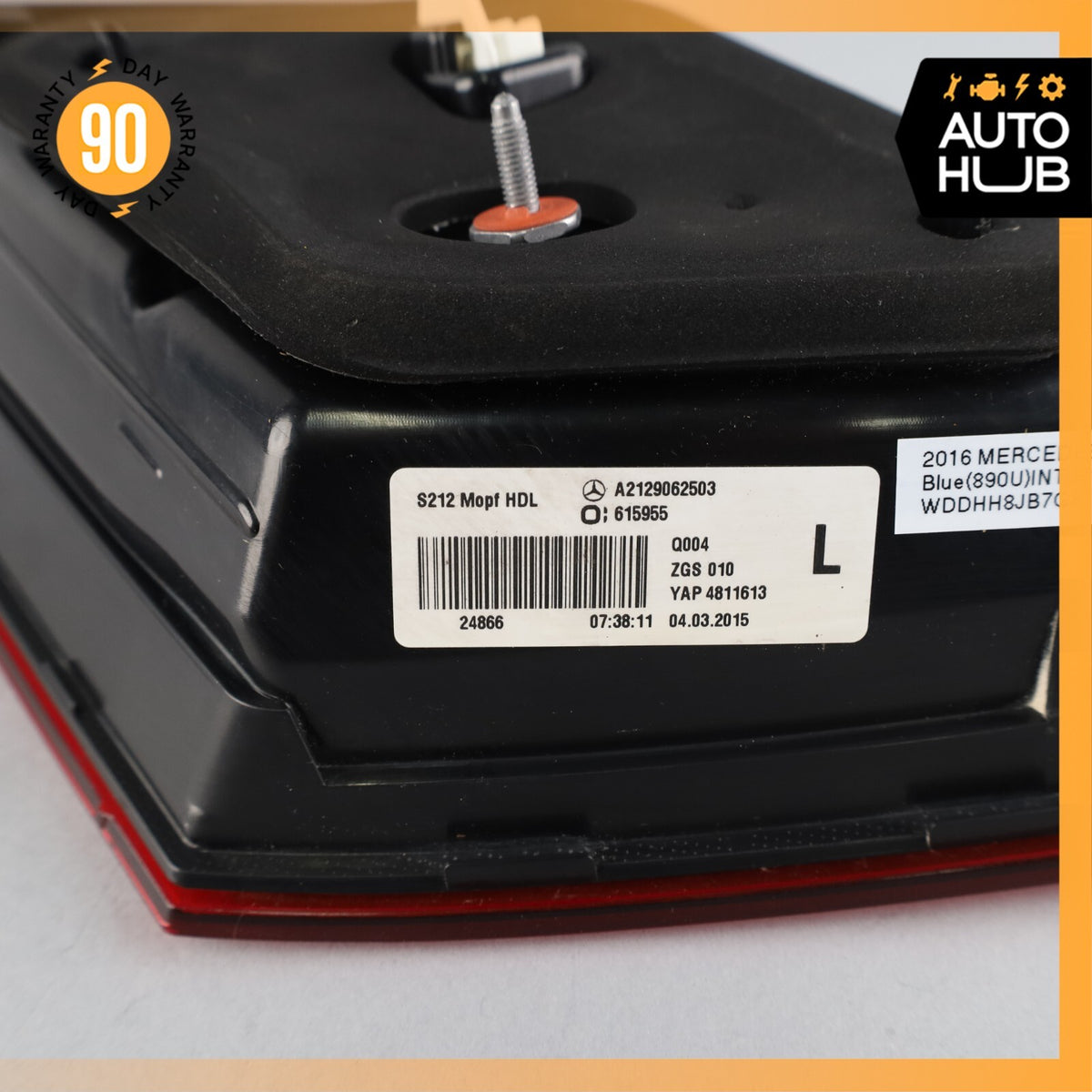 14-16 Mercedes W212 E350 E400 Inner Tail Light Lamp Rear Left Side OEM 77k - photo 12