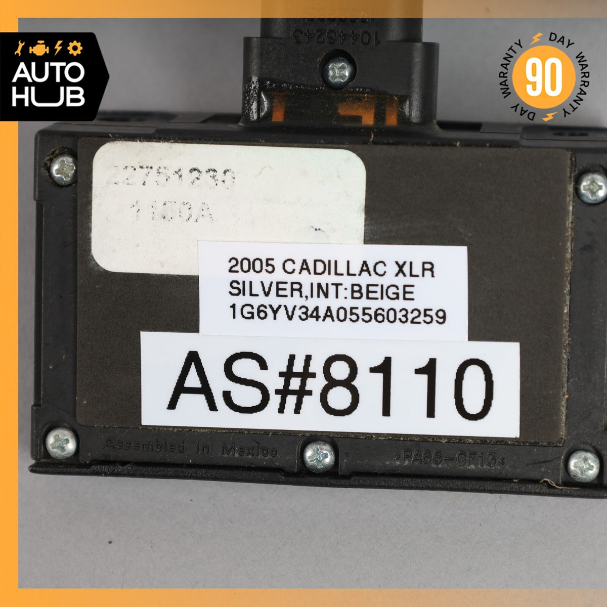 04-13 Cadillac XLR Front Right or Left Door Switch Button 10446243 OEM - photo 8