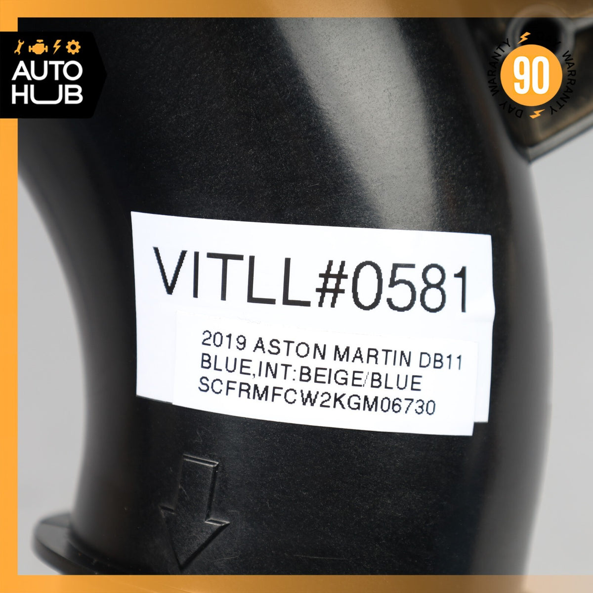 18-24 Aston Martin DB11 / Vantage Left Side Air Intake Duct Pipe Hose OEM 7k - photo 15