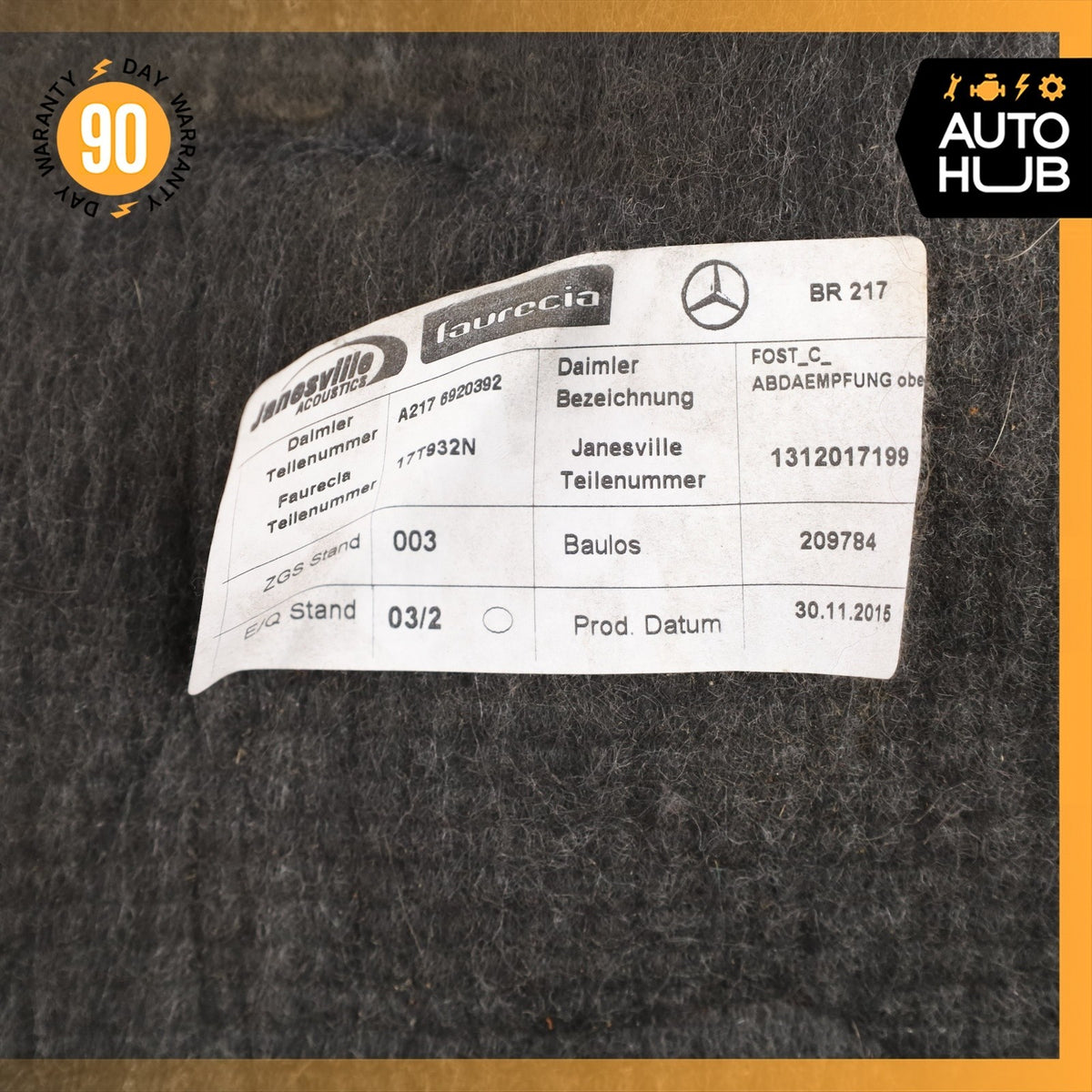 15-21 Mercedes W217 S550 S63 Rear Left Side Quarter Panel Trim Exclusive OEM 74k - photo 20