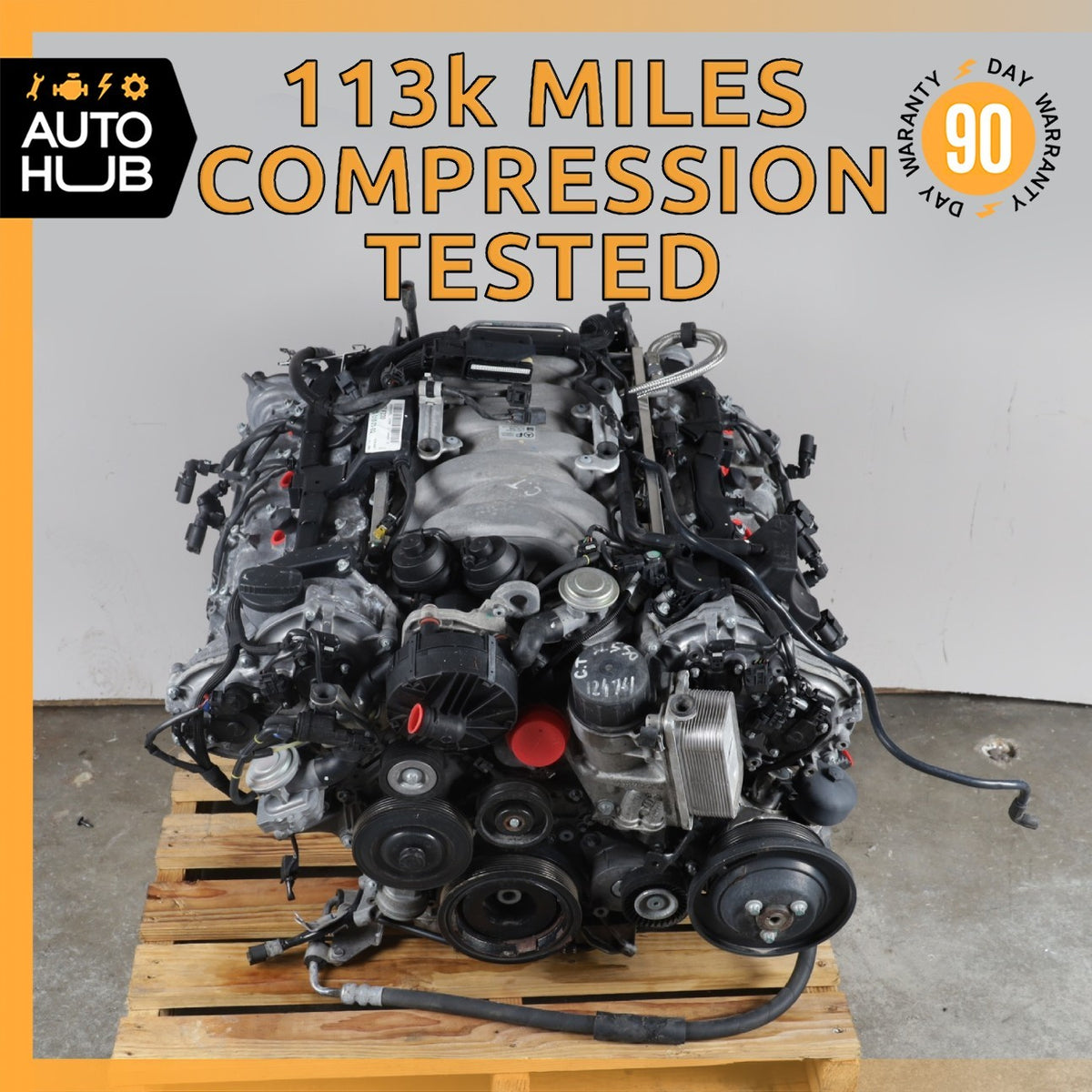 07-12 Mercedes R230 SL550 E550 Engine Motor Assembly 5.5L V8 M273 RWD OEM 113k - photo 1