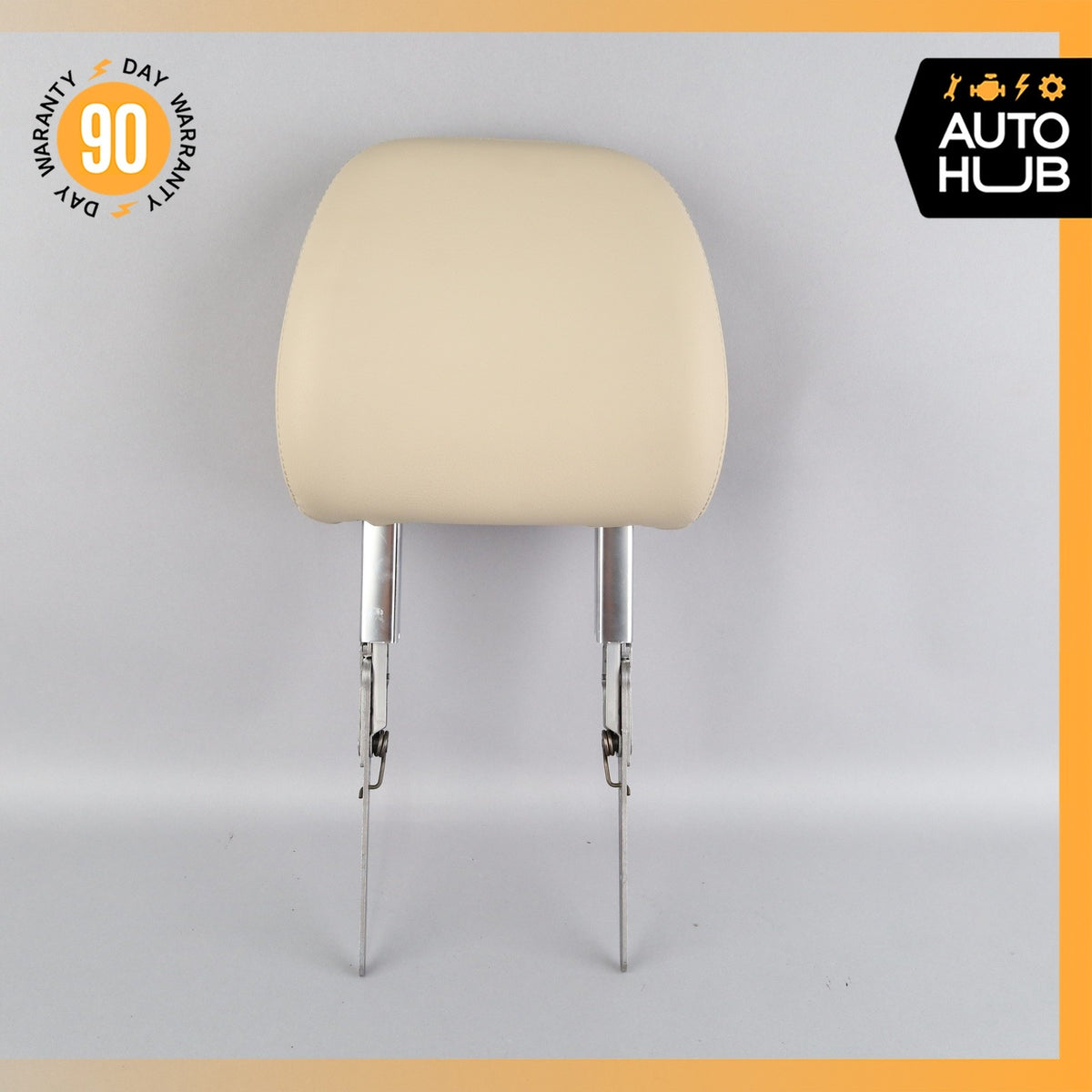Audi 4M Q7 Front Left Side Seat Cushion Headrest Head Rest Beige OEM 87k - photo 2