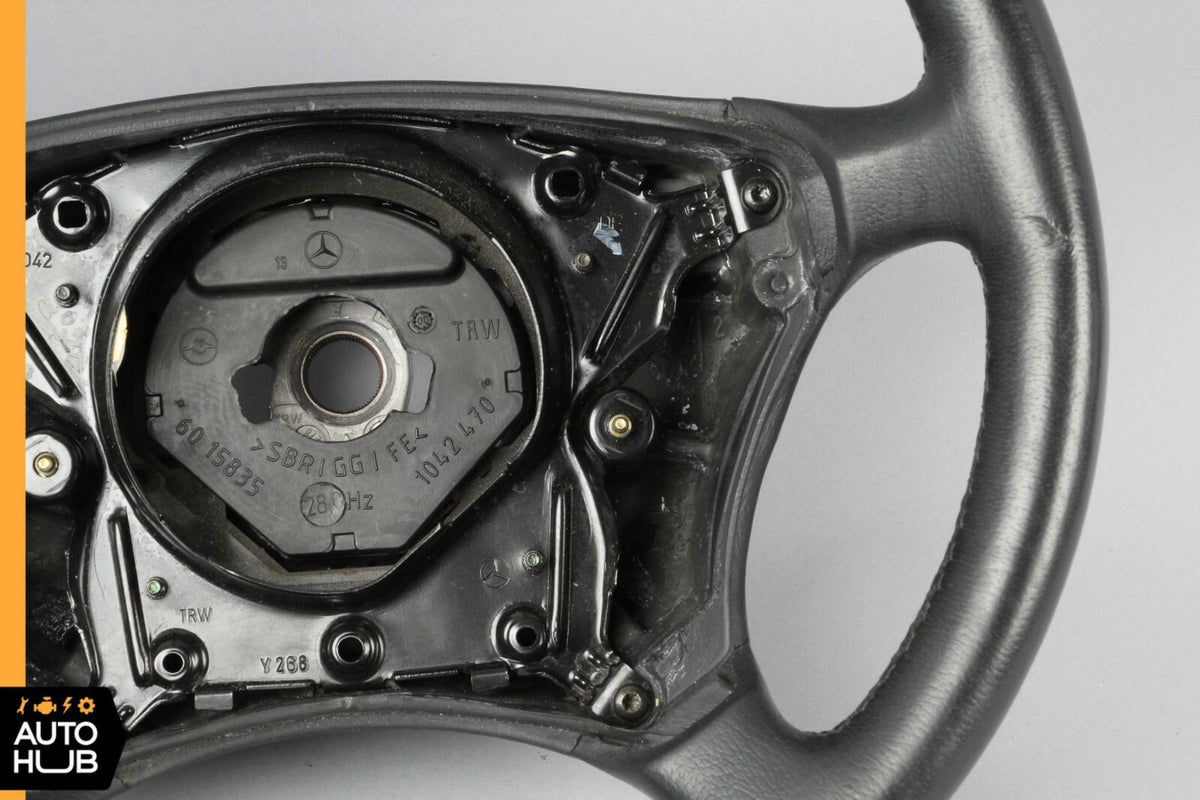 00-06 Mercedes W220 S430 S500 CL500 Driver Steering Wheel Black OEM - photo 4