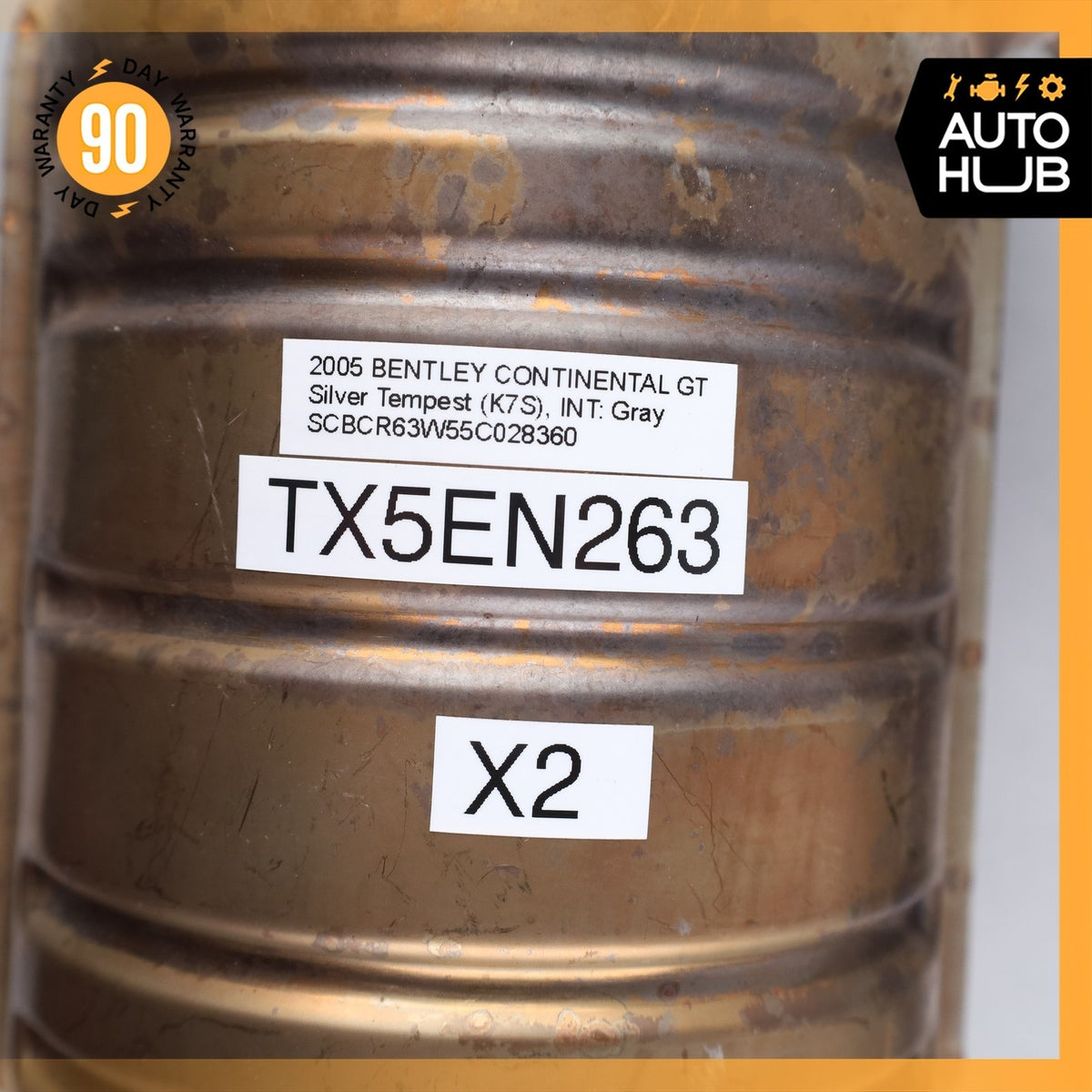 03-06 Bentley Continental GT Flying Spur Exhaust Downpipe Left & Right Set OEM - photo 15