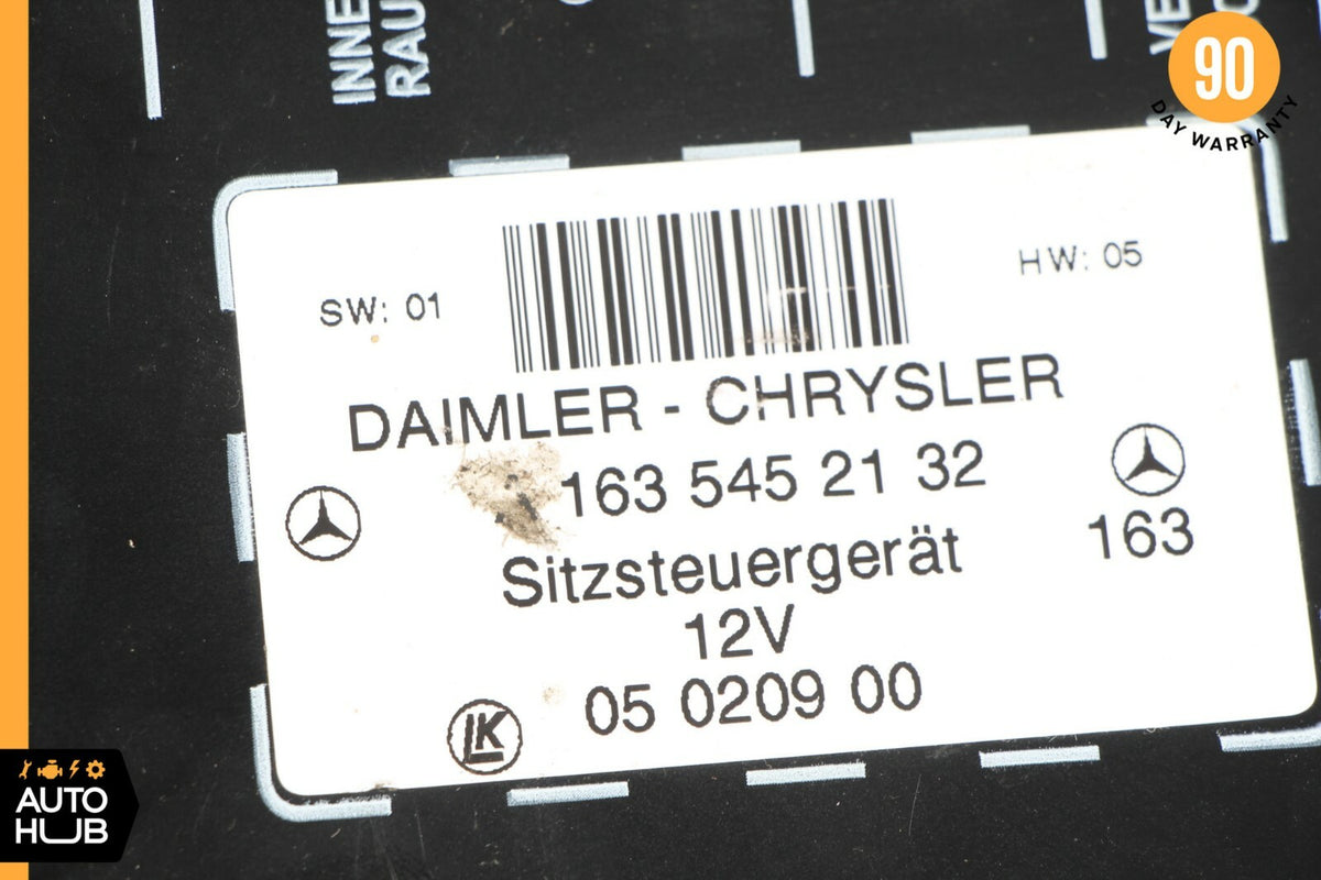 98-05 Mercedes W163 ML320 ML500 Seat Control Module Front Left Or Right OEM - photo 7