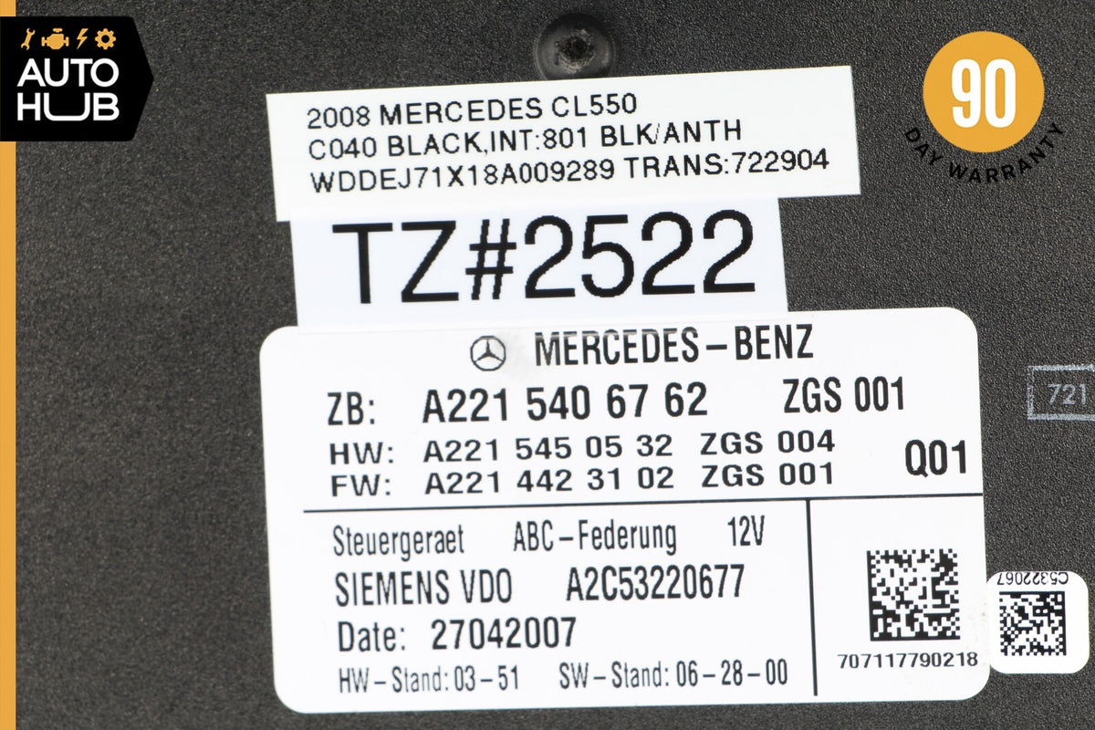 Mercedes W216 CL550 CL600 Active Body Control ABC Suspension Module Control OEM - photo 12
