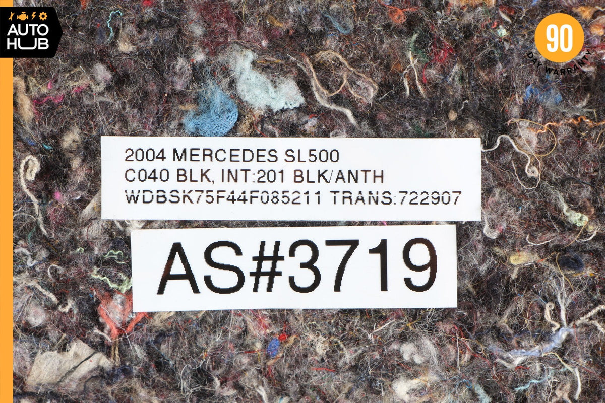 03-06 Mercedes R230 SL500 SL55 Rear Left Side Interior Trim Panel Charcoal OEM - photo 12