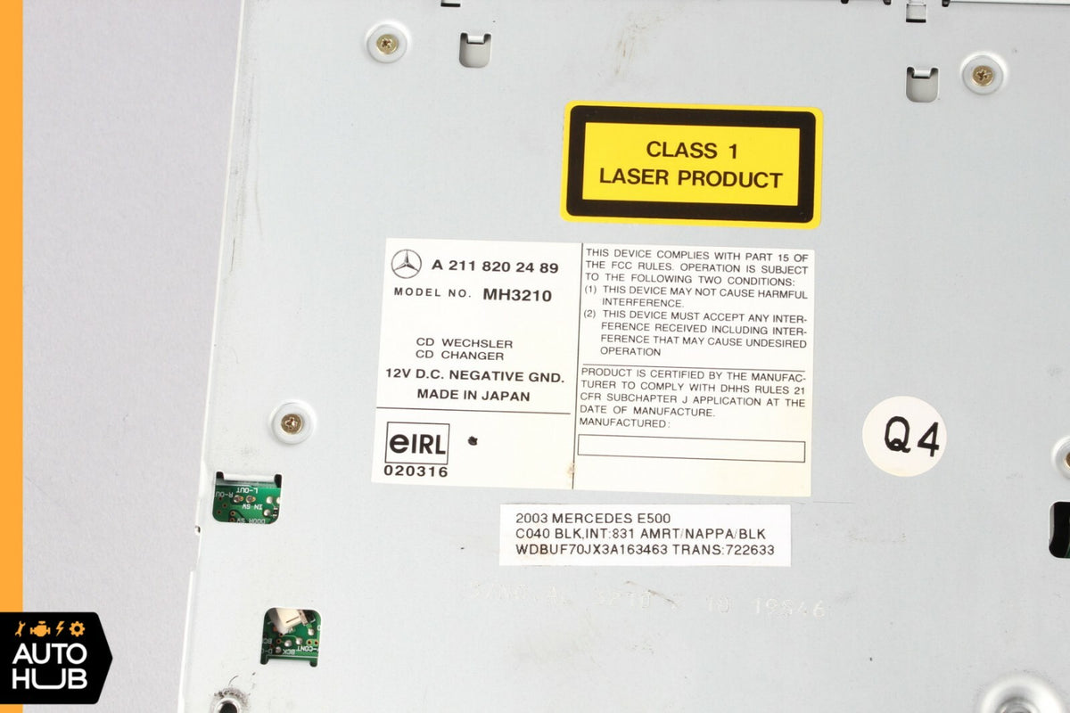 03-12 Mercedes W211 E500 CLS500 Radio 6 Disk CD Changer Player 2118202489 OEM - photo 11