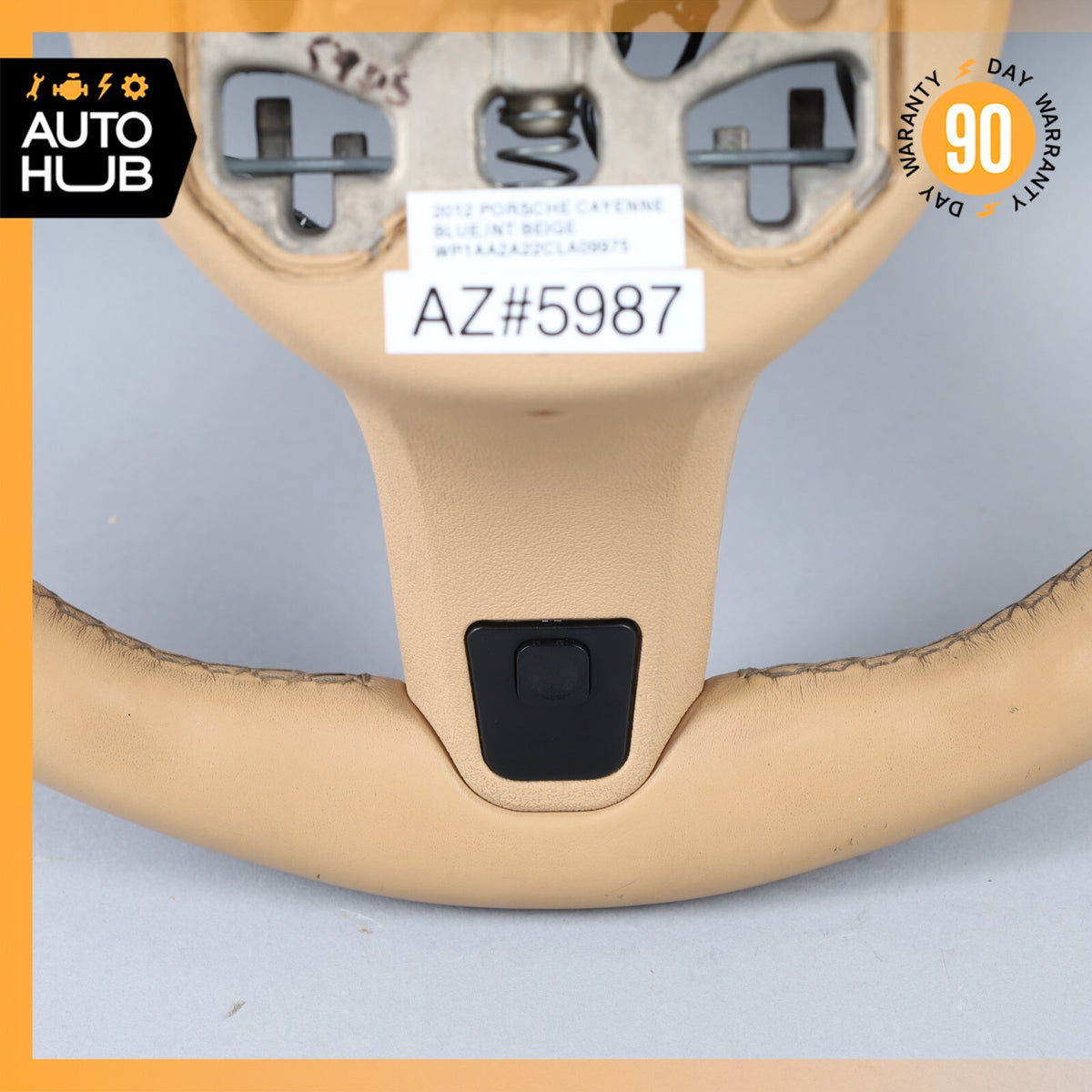 11-14 Porsche Cayenne 958 Steering Wheel Luxor Beige 97034780383 OEM - photo 18