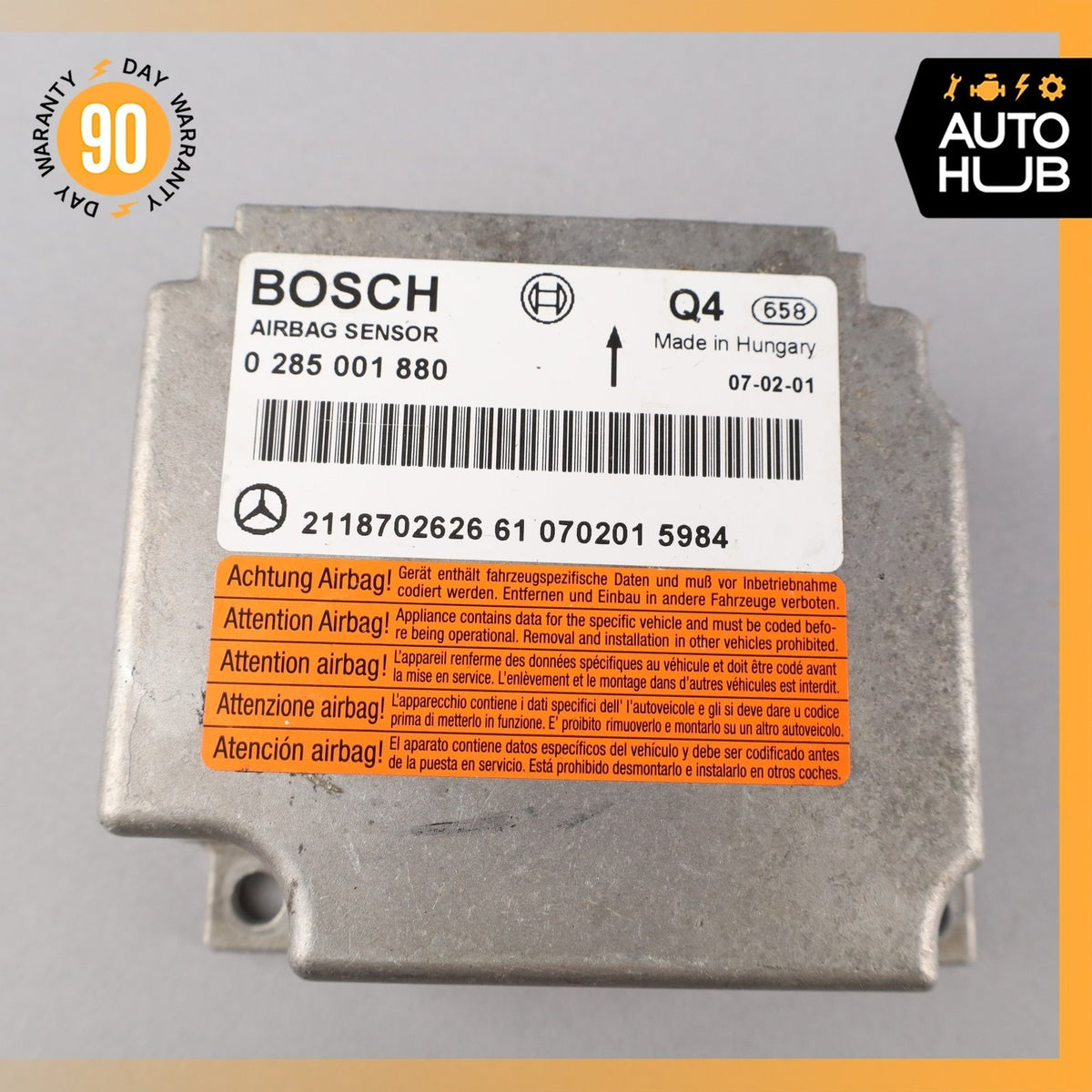 Mercedes W211 E320 E55 AMG Airbag Air Bag Sensor SRS Control Module OEM - photo 1