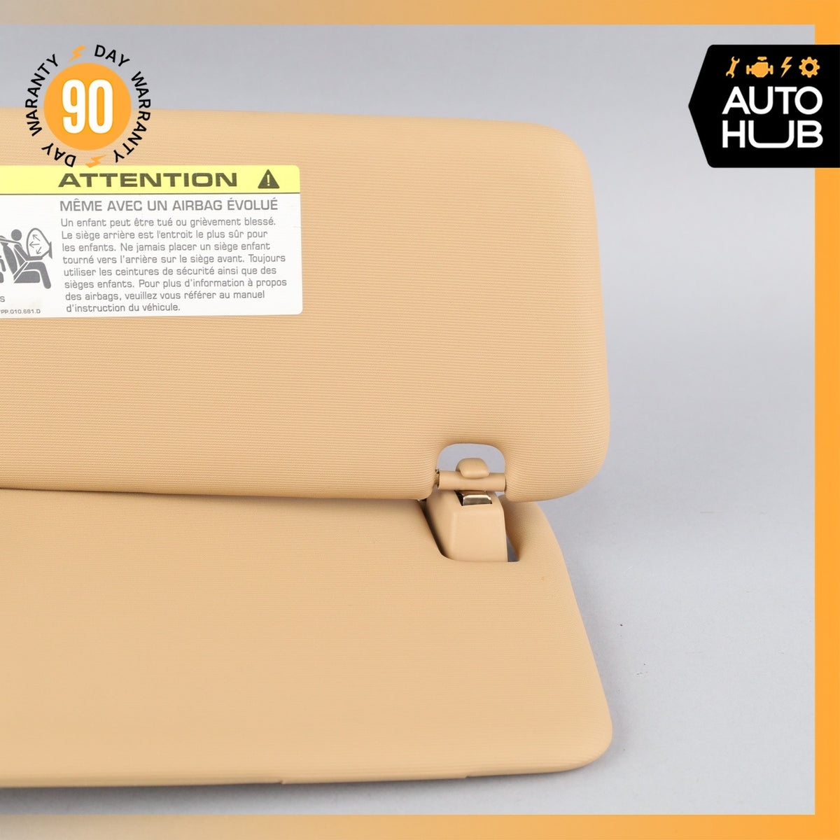 11-14 Porsche Cayenne 958 Sun Visor Sunvisor Front Left Driver Side Beige OEM - photo 3