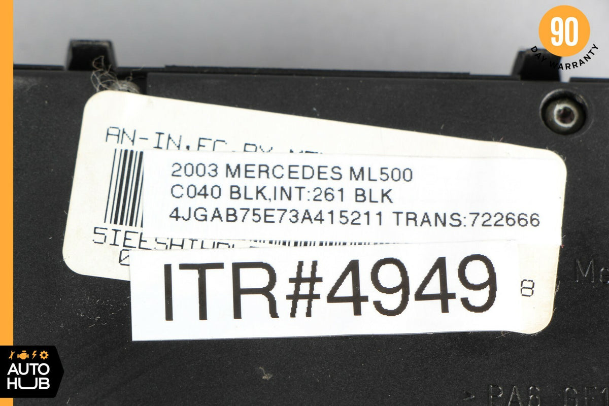 98-05 Mercedes W163 ML320 ML500 Front Right Passenger Seat Control Switch OEM - photo 6